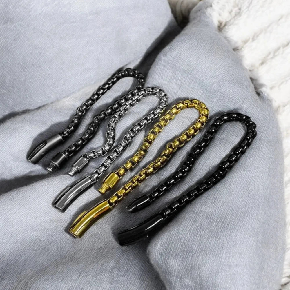 Trendy Men's Bracelet – Stainless Steel Popcorn Chain for Casual & Formal Wear