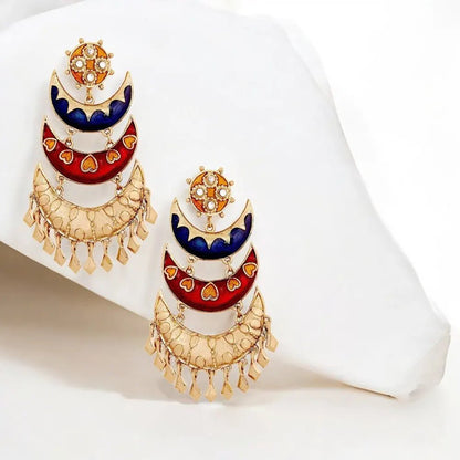 Gold - Plated Designer Chandelier Earrings for Women – Elegant & Statement - Earrings - Cadeau Craft