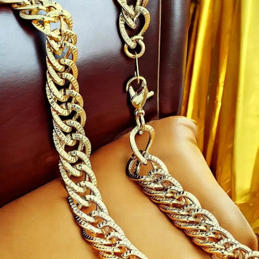 Men's 20'' 18K Gold - Plated Curb Chain Necklace – Sleek, Stylish & Durable - Necklace - Cadeau Craft