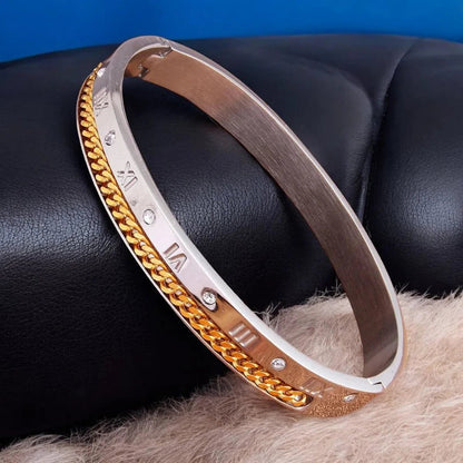 Premium Roman Rope Kada for Men – Gold & Black Stainless Steel - Cuff & Kada - Cadeau Craft